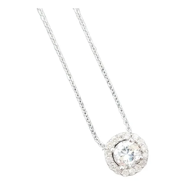 0.85 Ct Diamond Pendant Necklace