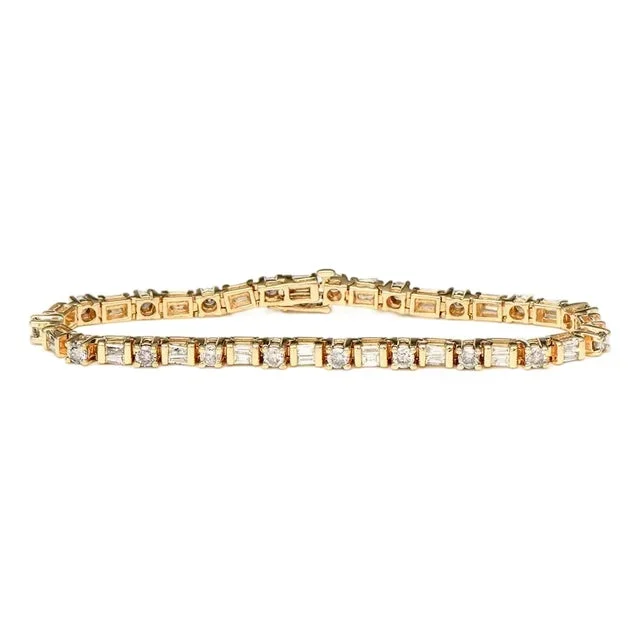 14KY Diamond(3.80) Line Bracelet