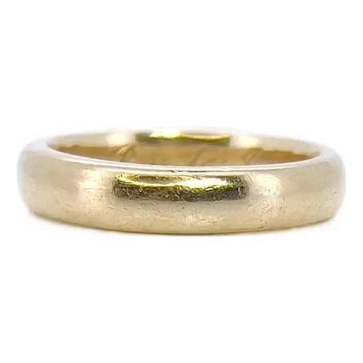 1910s Antique 18k Gold Band, Ben to Jessie Dec. 22-14, Size 6.5