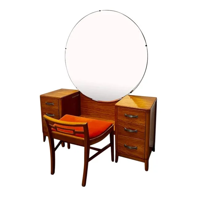 1930s Art Deco Waterfall Vanity by Huntley