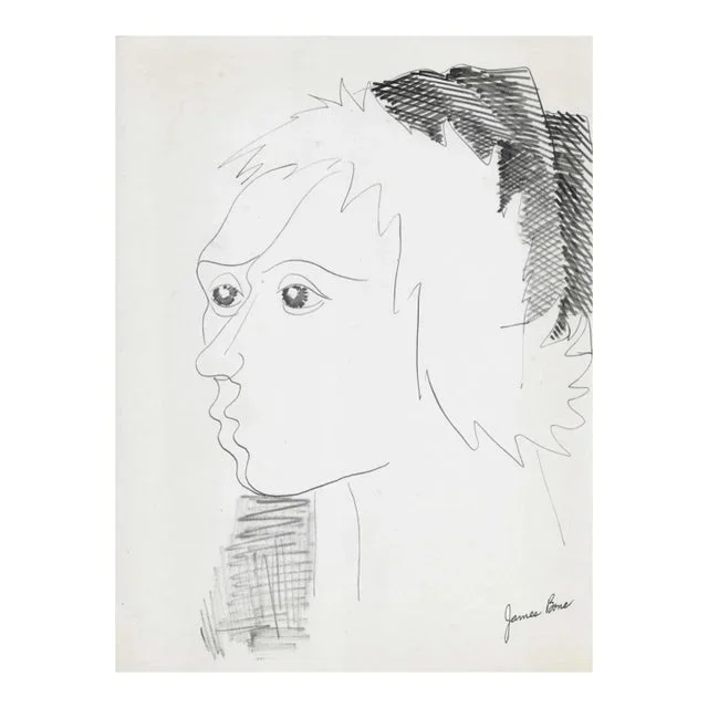 1950s James Bone Modern Portrait