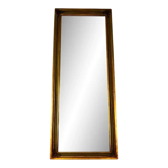 1960’s Hollywood Regency Vanity Gilded Pier Mirror With Surmounting Table