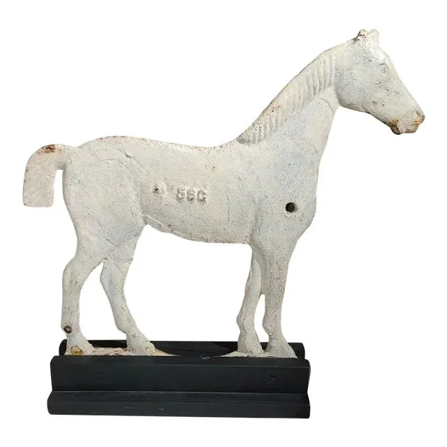 19thc Rochester Iron Works Windmill Weight Horse
