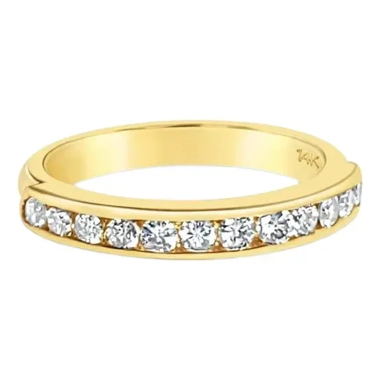 3MM Half Carat Diamond Wedding Band, Size 5