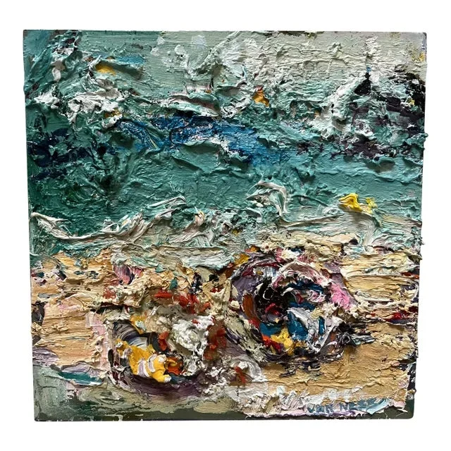 ‘Found at the Beach’, Original Oil Painting, Expressionism, Impressionism, Van Ness
