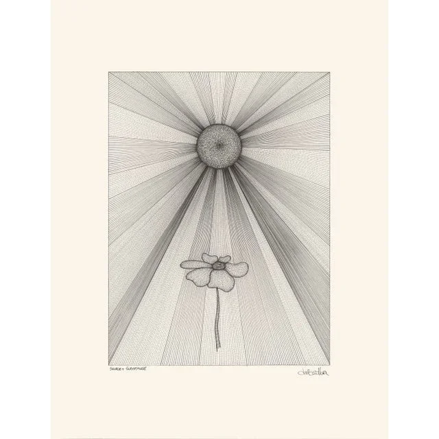 “Source + Substance” Original Pen and Ink Drawing by Denis Collura