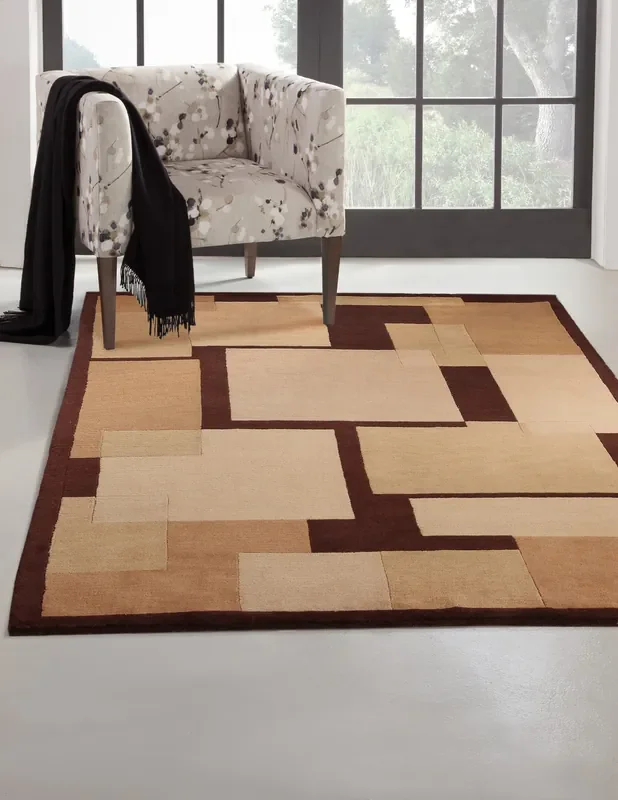 Abacasa Aspen 5008 Hand Knotted Transitional Abacasa Aspen Tan/beige/chocolate Area Rug (5‘3 X 7‘6) – 5 X 8 Rectangle Area Rug