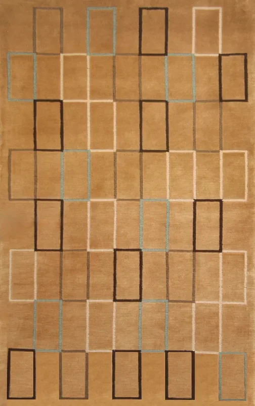 Abacasa Aspen 5023 Hand Knotted Transitional Abacasa Aspen Natural Area Rug (5‘3 X 7‘6) – 5 X 8 Rectangle Area Rug
