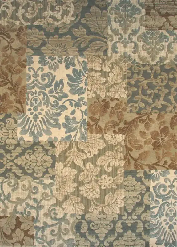Abacasa Essentials 2037 Machine-woven Contemporary Abacasa Essentials Lacey Blue/gold/beige/multi Area Rug – 5 X 8 Rectangle Area Rug
