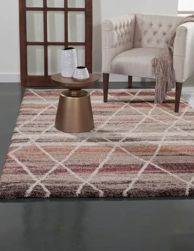 Abacasa Granada 2552 Machine-woven Transitional Abacasa Granada Terzo Chocolate/lt.brown/rust/ivory Area Rug – 8 X 10 Rectangle Area Rug