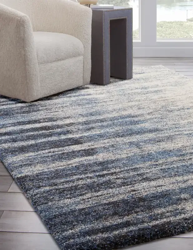 Abacasa Granada 2557 Machine-woven Blue, Black, Ivory Area Rugs