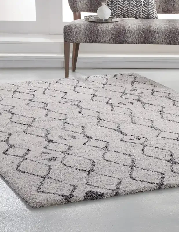 Abacasa Granada 2593 Machine-woven Ivory, Charcoal Area Rugs