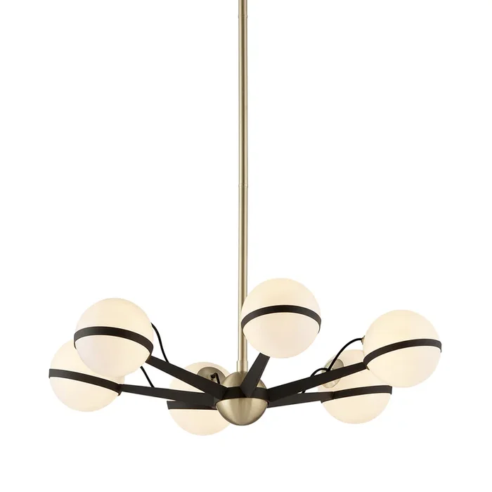 Ace Chandelier 6″ – Textured Bronze Brushed Brass