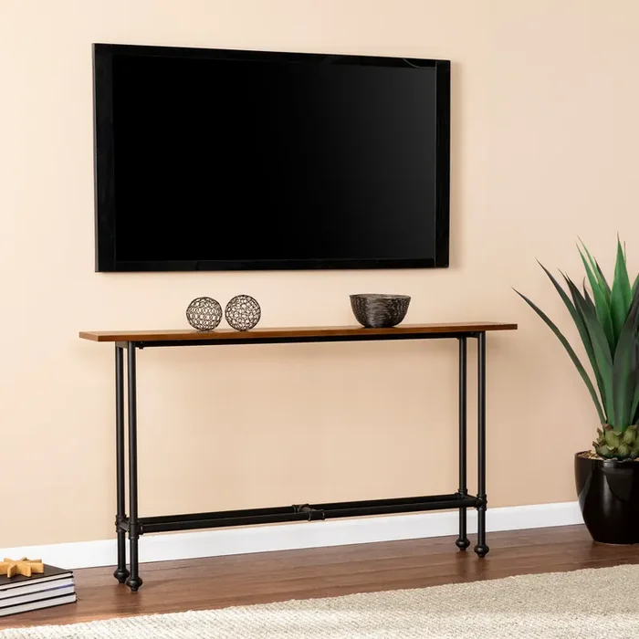Agnew Console Table – Black W/ Espresso