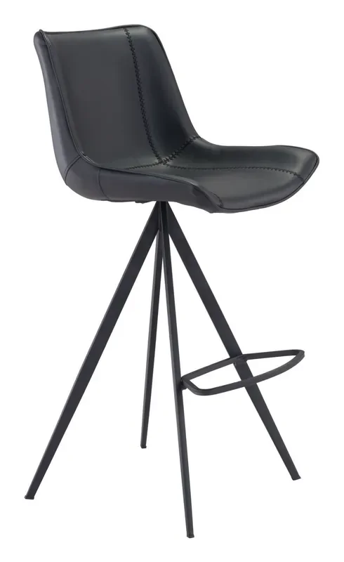 Aki Bar Chair (set Of 2) Black