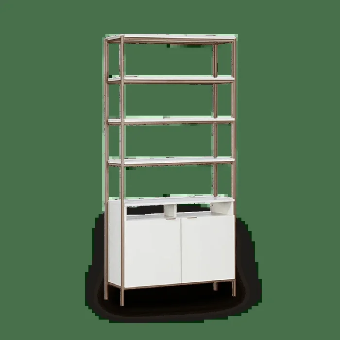 Ambrose Modular Bookcase – Large – Champagne Gold – Cream
