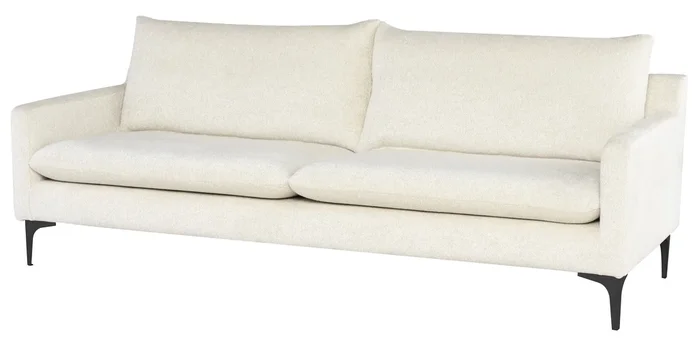 Anders Sofa – Coconut with Matte Black Legs