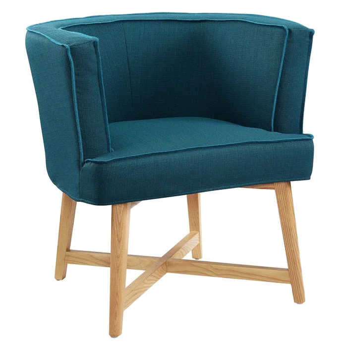 Anders Upholstered Fabric Accent Chair in Azure