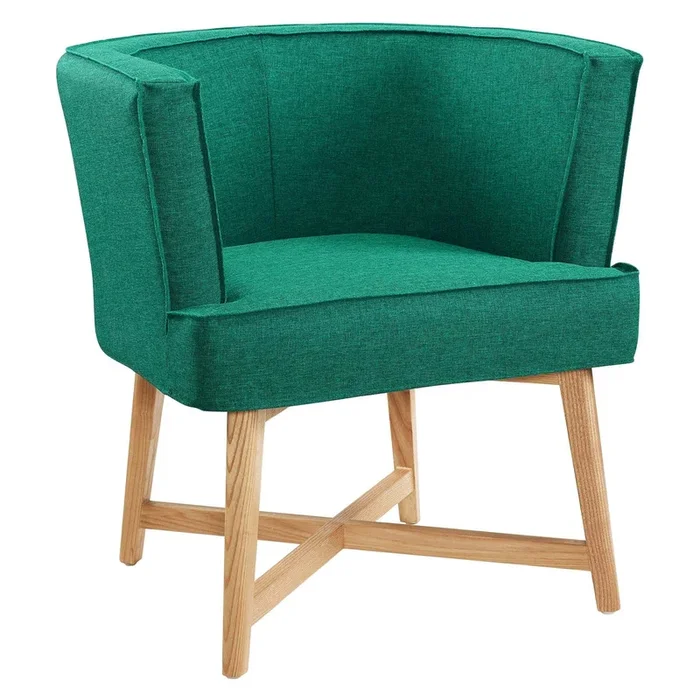 Anders Upholstered Fabric Accent Chair in Teal