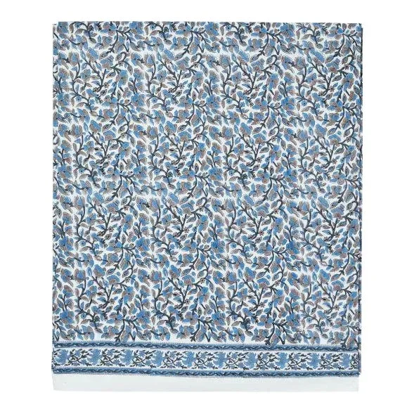 Anna King Bed Blue Flat Sheet