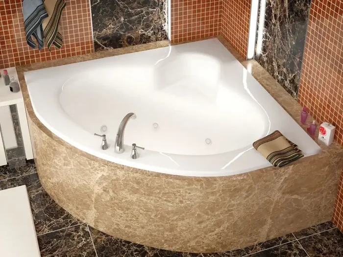 Atlantis Whirlpools Alexandria 60 x 60 Corner Whirlpool Jetted Bathtub – 6060AWL