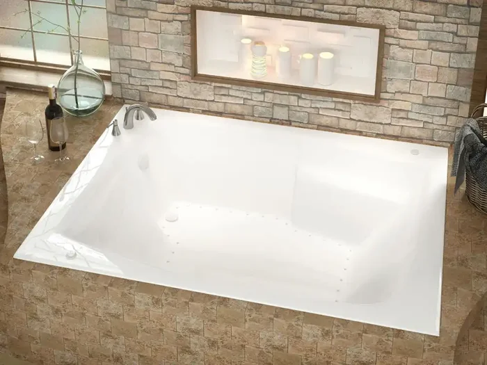 Atlantis Whirlpools Caresse 54 x 72 Rectangular Air Jetted Bathtub – 5472CAL