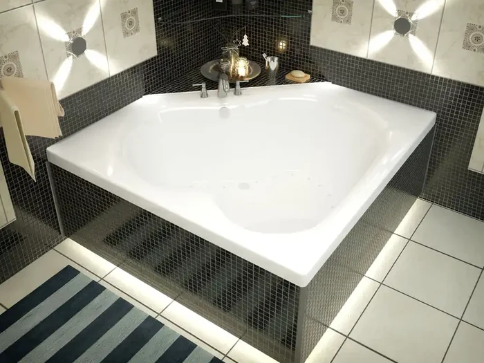 Atlantis Whirlpools Cascade 60 x 60 Corner Air Jetted Bathtub – 6060CAR
