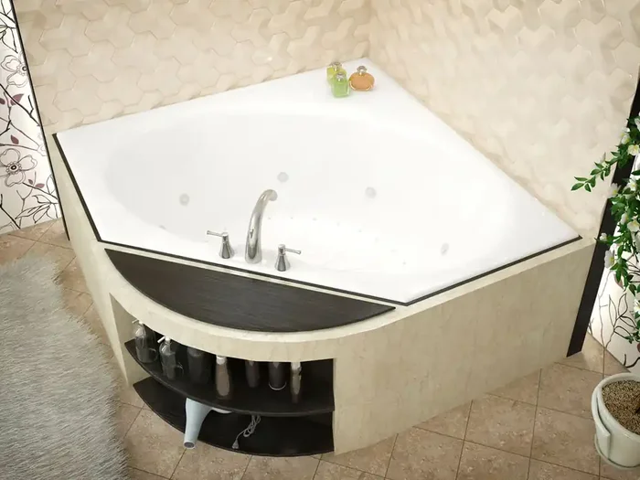 Atlantis Whirlpools Eclipse 60 x 60 Corner Air & Whirlpool Jetted Bathtub – 6060EDL
