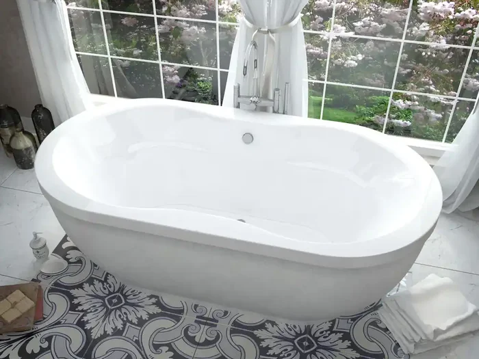Atlantis Whirlpools Embrace 34 x 71 Oval Freestanding Soaker Bathtub – 3471AS