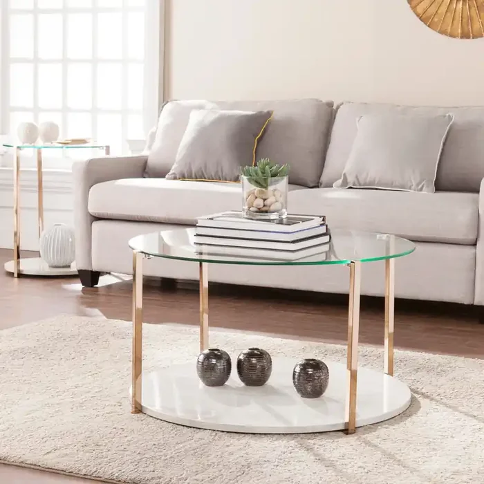 Avenida Cocktail Table – Glam Style – Warm Gold