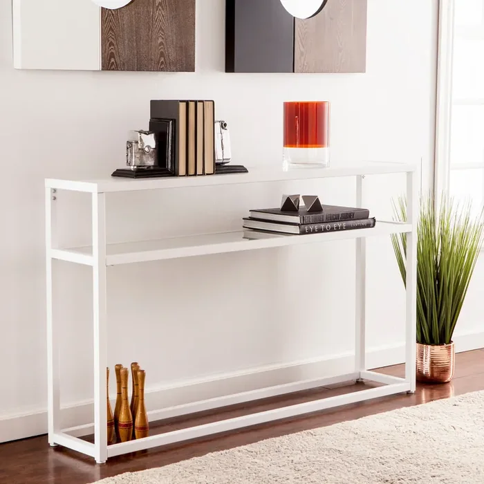 Baldrick Narrow Console Table – White