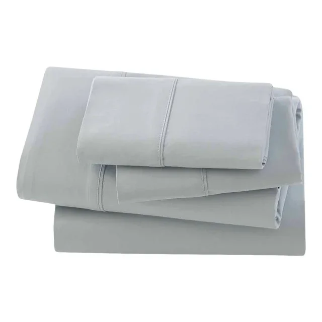 Bamboo Bedding Twin Flat Sheet in Silver Sage