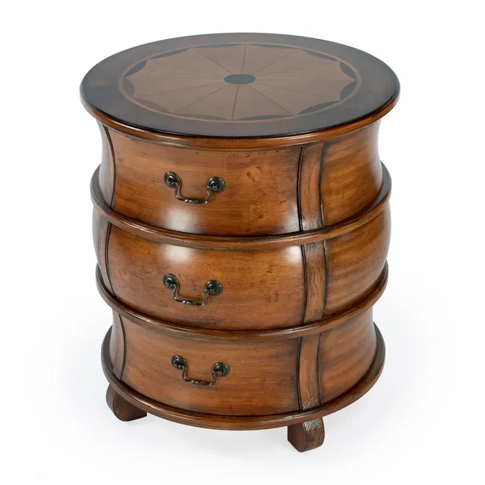 Bentley Olive Ash Barrel Table