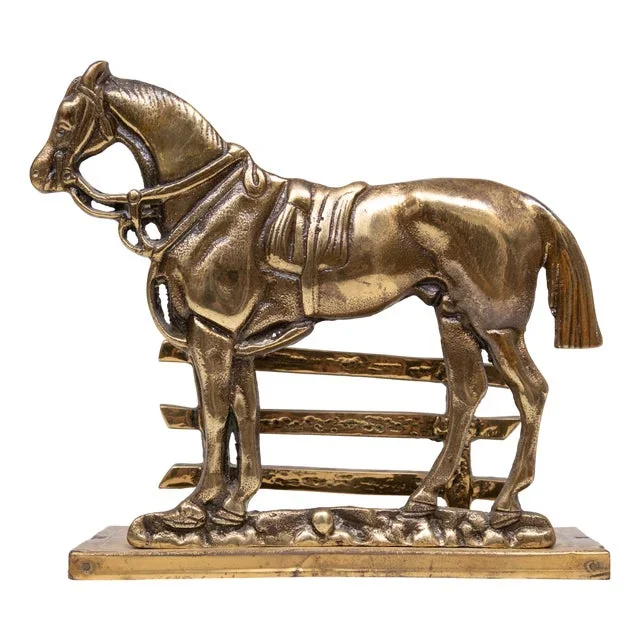 Brass Letter Holder Horse for Fence, 1950s