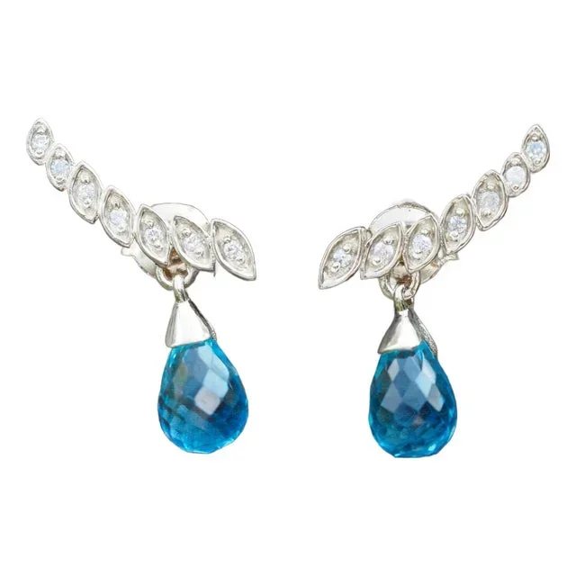 Briolette Topazs Earrings Studs- Set of 2