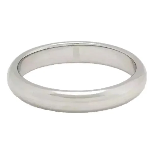 Cartier Platinum 3.5mm Wide Dome Wedding Band Ring Size EU 55-US 7.25 Cert.