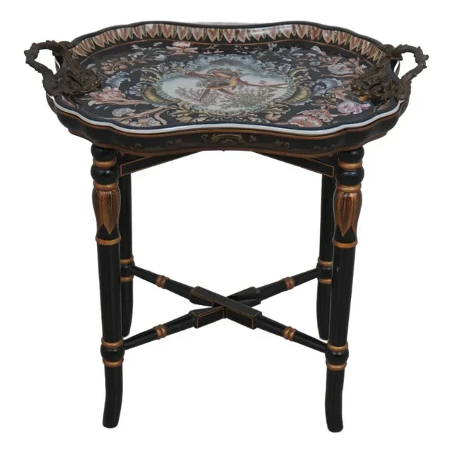 Castilian Porcelain Tray Top Occasional Table