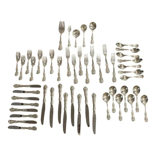 Circa 1960 51-Piece Sterling Silver Flatware Set of Francis I by Reed & Barton