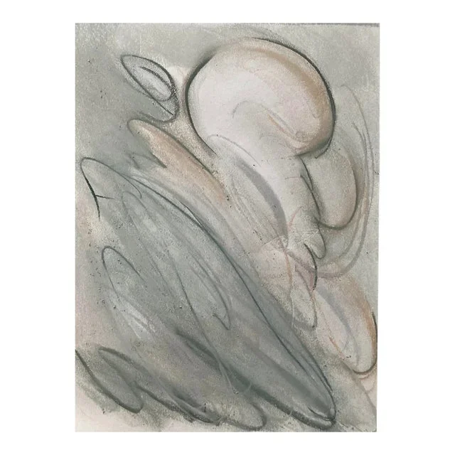 “Clouds of Mine, Original Rembrandt Pastels on Paper 9×12, Signed, Unframed.