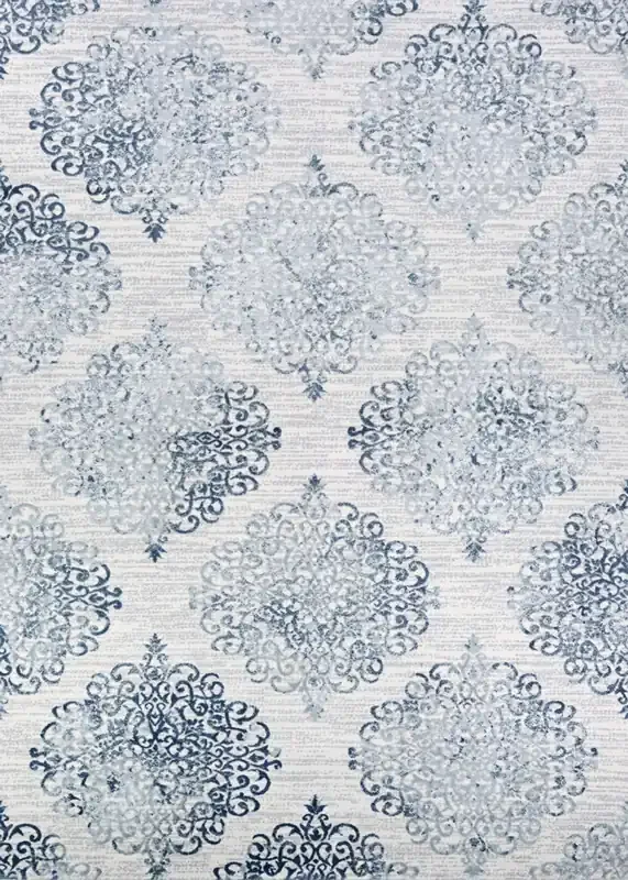Couristan Calinda Montebello Steel Blue/ivory Indoor Area Rugs