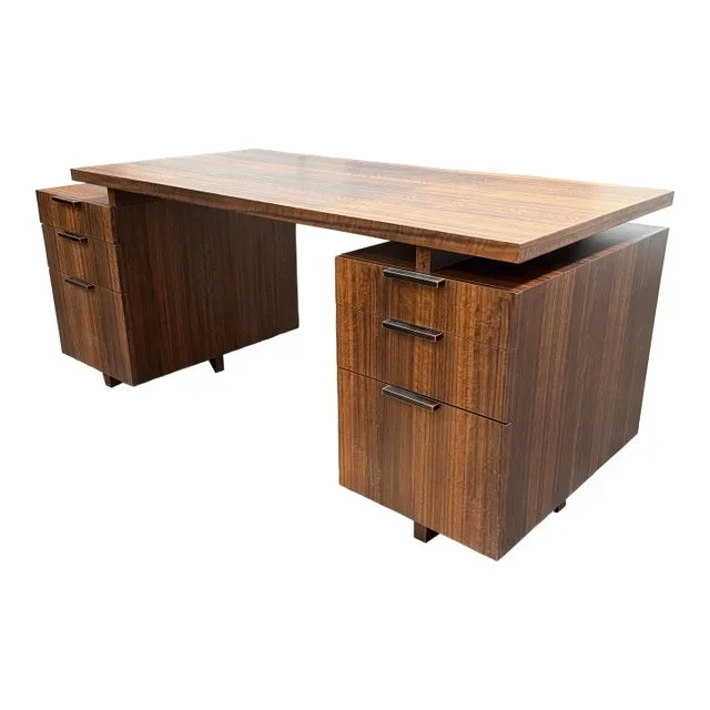 Custom Designed Zebra Wood Office Desk