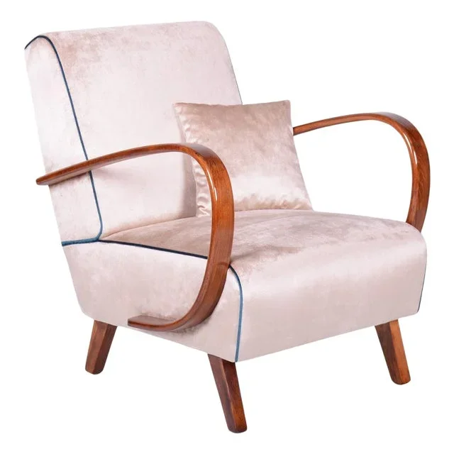 Czech Art Deco Armchair attributed to Jindrich Halabala for Up Závody, 1940s