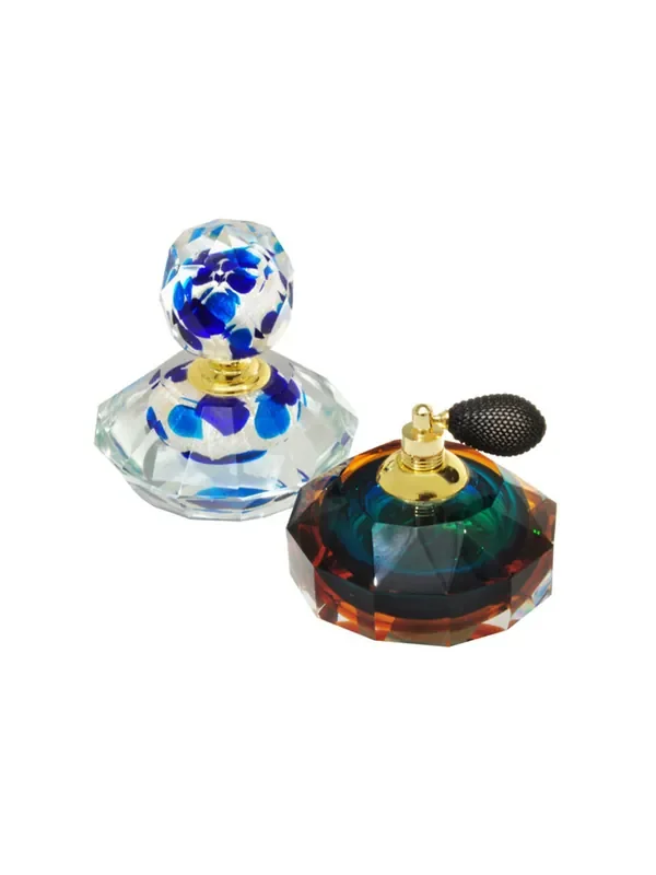 Dale Tiffany 2-piece Columbia Hand Blown Art Glass Perfume Bottle