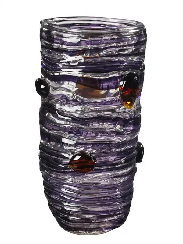 Dale Tiffany Amethyst Hand Blown Art Glass Vase