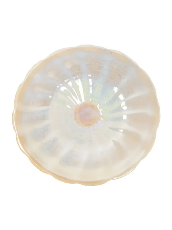 Dale Tiffany Beige Feather 9″d Hand Blown Art Glass Wall Décor