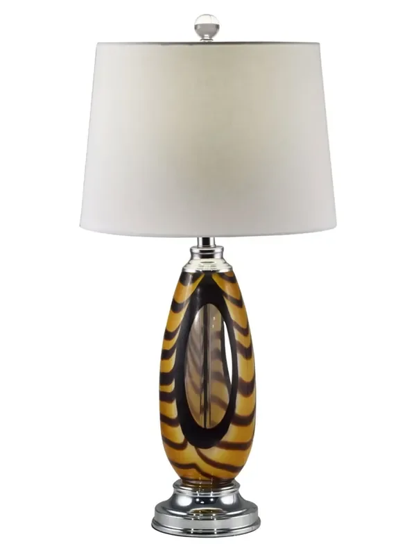 Dale Tiffany Bengal Tiger Art Glass Table Lamp