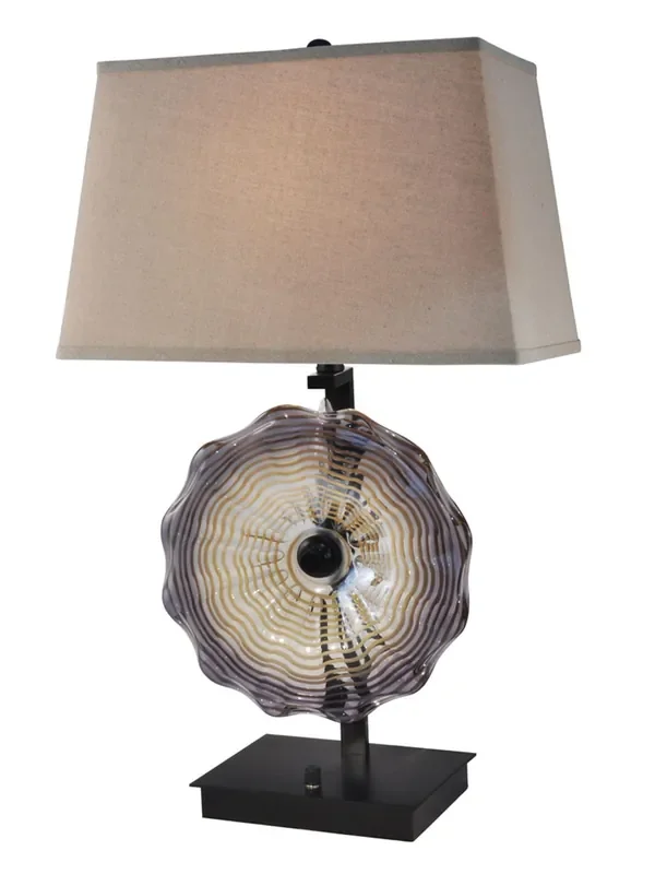 Dale Tiffany Springdale 28.5″h Impasto Hand Blown Art Glass Table Lamp