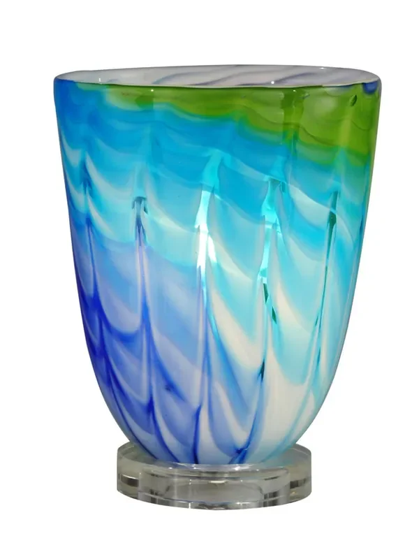 Dale Tiffany Summerland Hand Blown Art Glass Accent Table Lamp