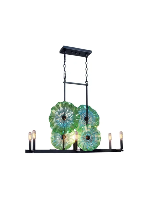 Dale Tiffany Waterfront 6-light Hand Blown Art Glass Island Fixture