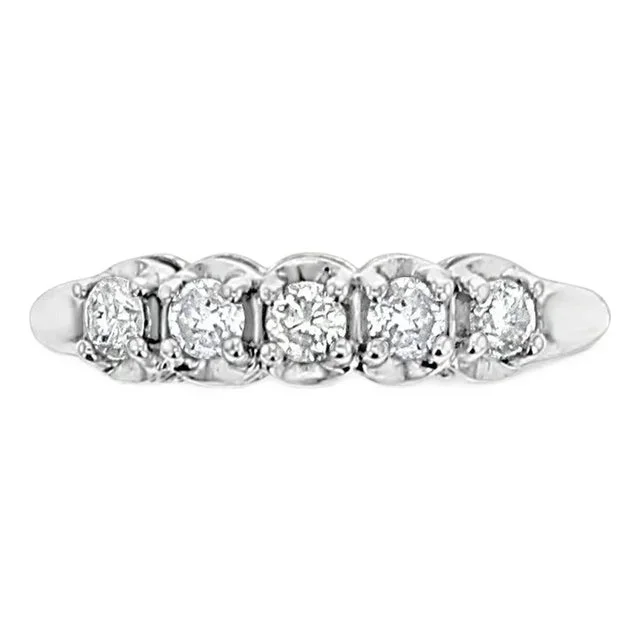 Diamond Wedding Band .44cttw 14k White Gold, Size 7